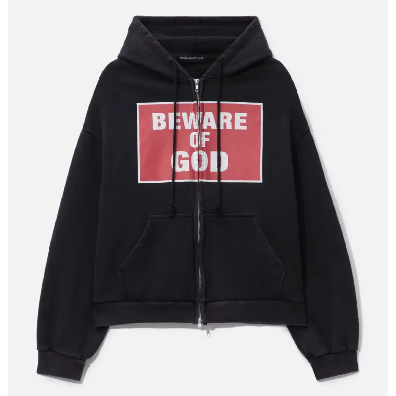 Black PROJECT G/R Beware of God Hoodie