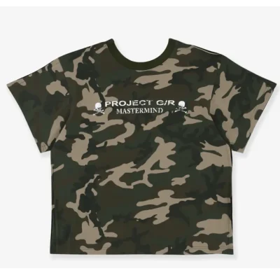 Black/Camo Project G/R x Mastermind Two Faced Tee Back