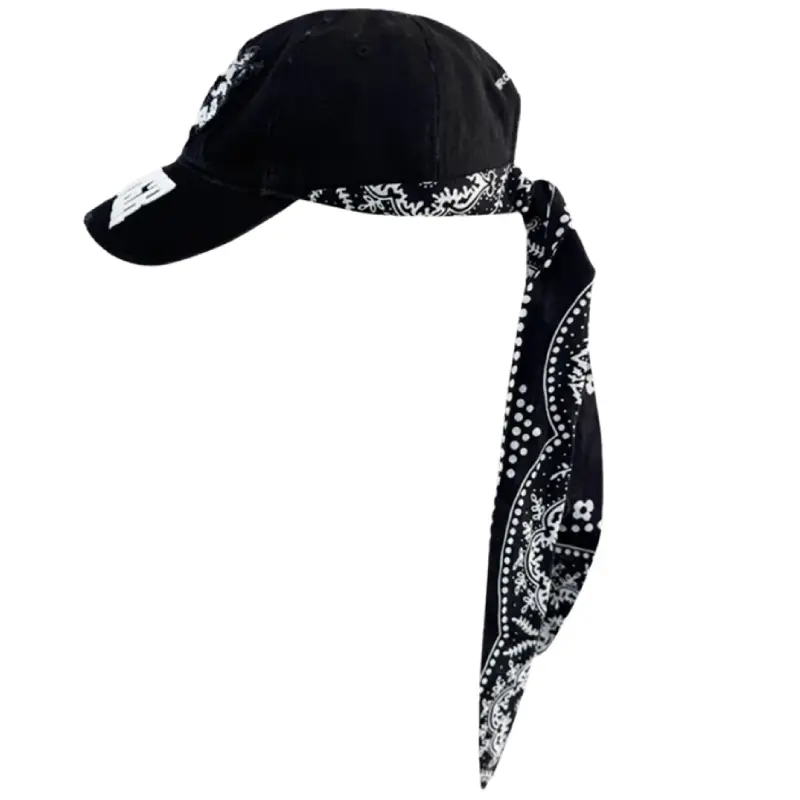 Black PROJECT G/R Bandana Layered Cap Side