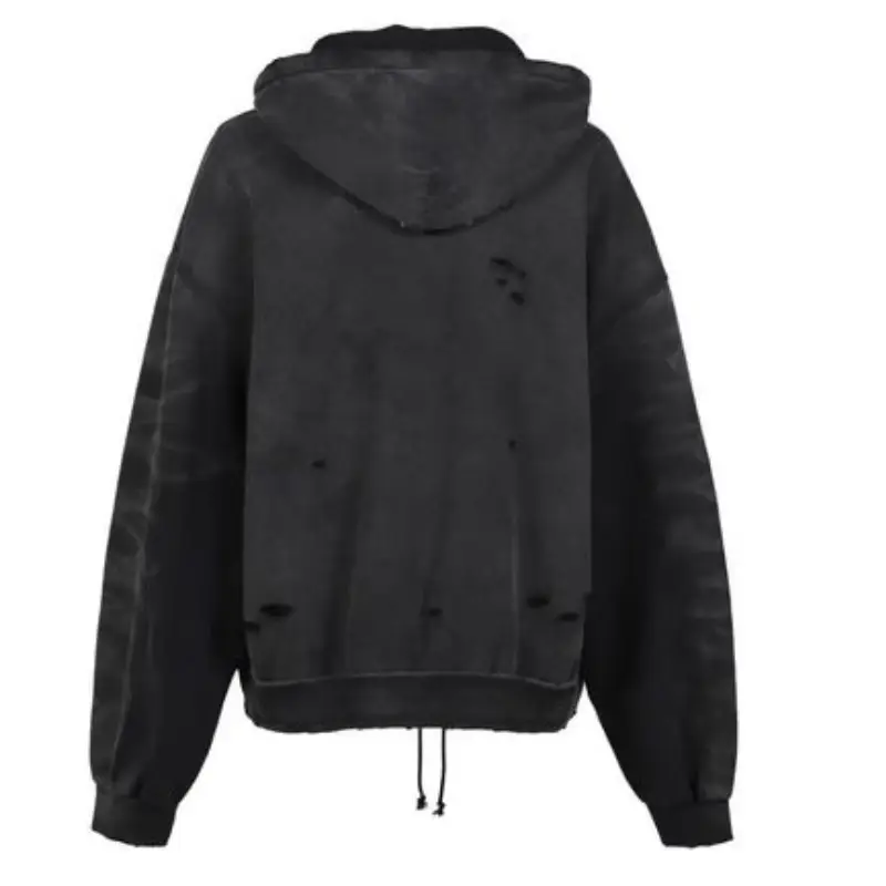 Black Project G/R Mixed Printed Vintage Hoodie Back