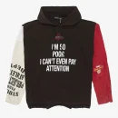 Black/Red Project G/R I'm So Poor Reconstructed Hoodie