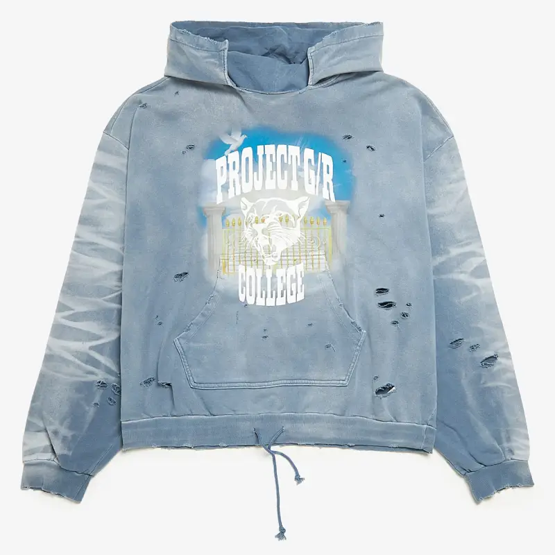 Blue Project GR Mixed Printed Vintage Hoodie