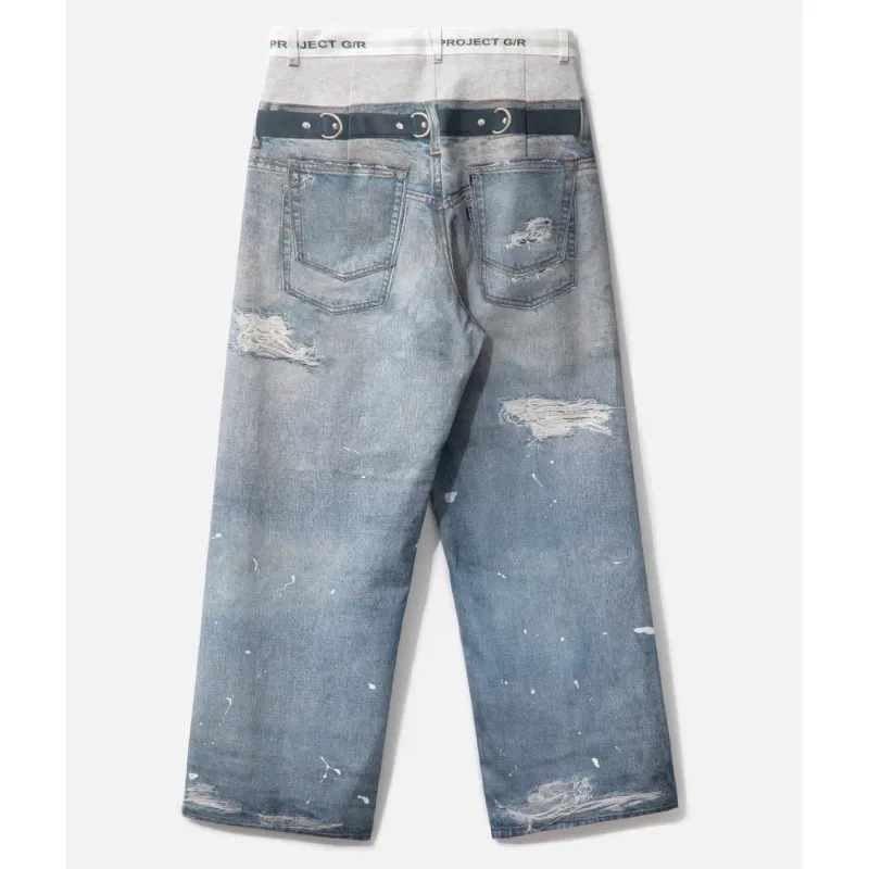 Blue Project GR Trompe-l'œil Denim Jeans Back