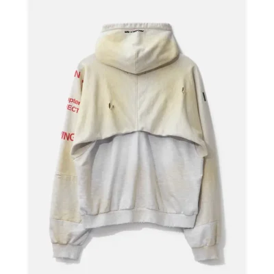 Dirty Melange PROJECT GR Reconstructed Folded Zip-Up Hoodie Back