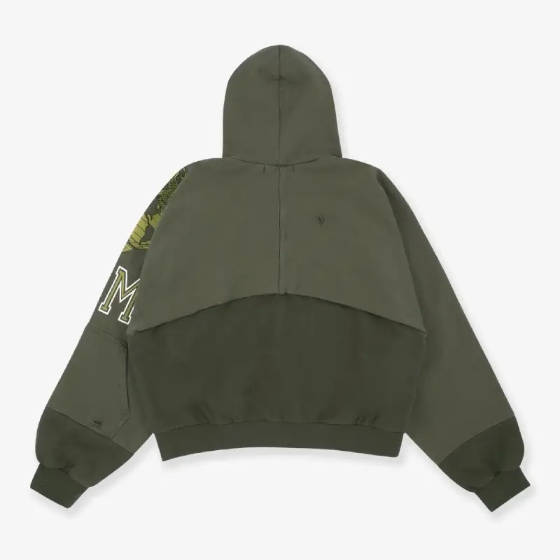 Green Project GR Marines USMC Zip-Up Hoodie Back