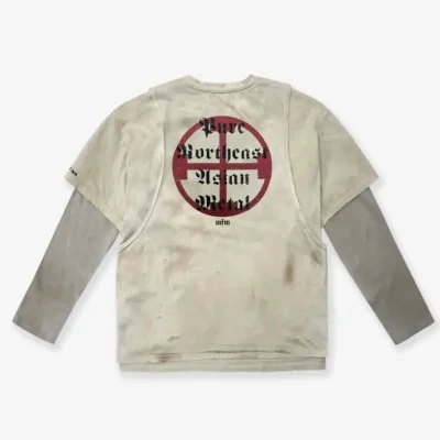 Ivory Project G/R x MFM333. 3 Layered Long Sleeve Tee Back