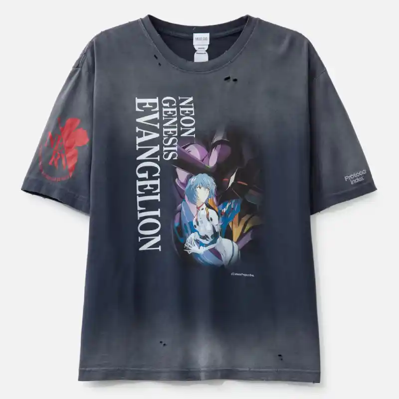 Navy Evangelion x Protocol-Index Rei Vintage Tee