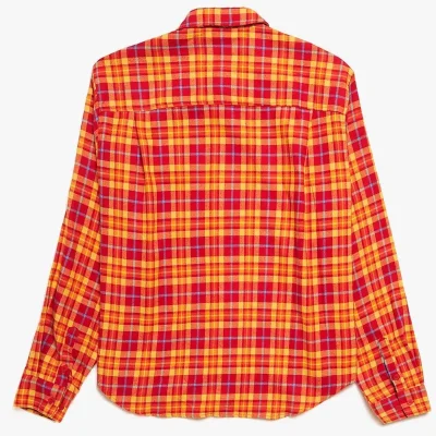 Red Project GR Cropped Wrap Checked Shirt Back