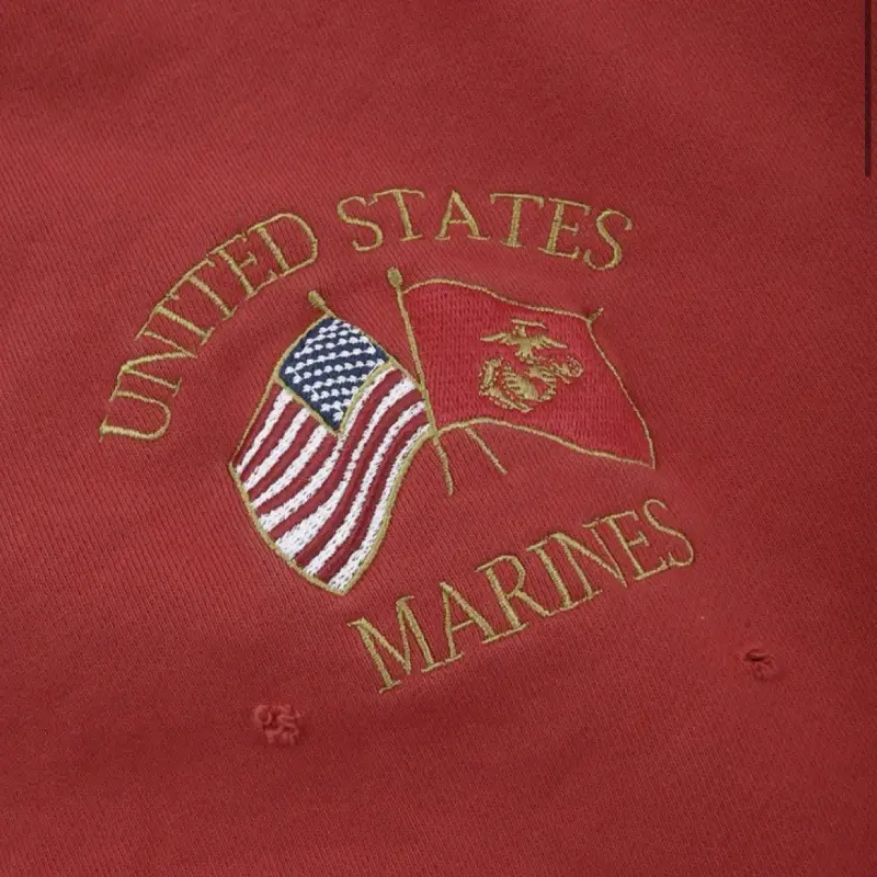 Red Project GR Marines Reconstructed Folded Zip Hoodie Left Sleeve Design