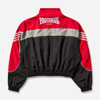 Red Protocol-Index Sports Zip-Up Track Jacket Back