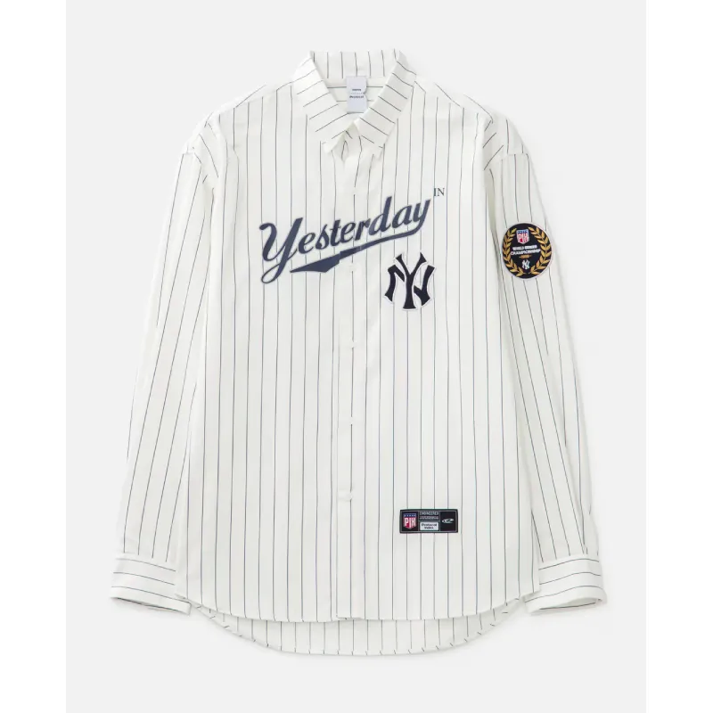 White Protocol-Index Baseball Stripe Shirt