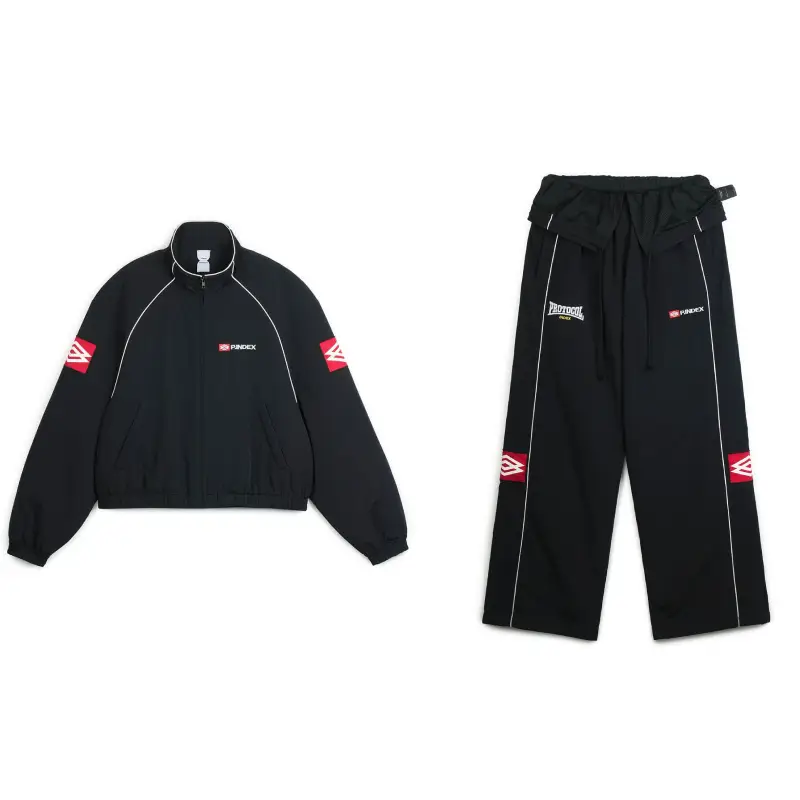 Black Protocol-Index Exaggerated Shoulder Air Tracksuit