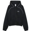 Black-White Protocol-Index Athleisure Zip-Up Hoodie