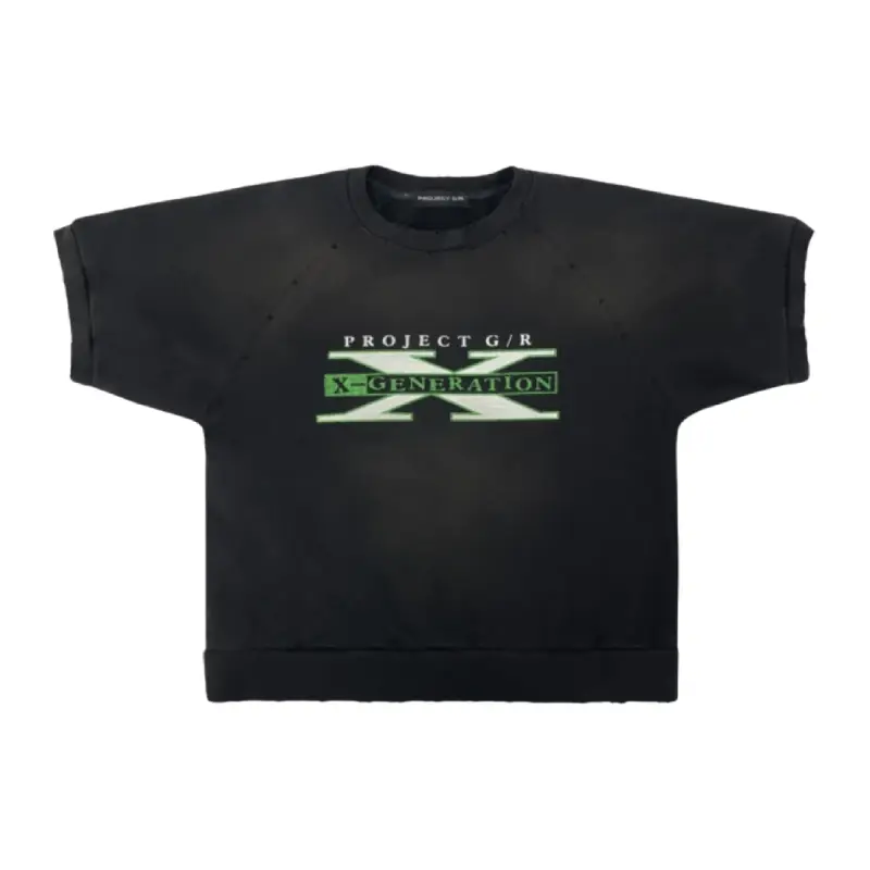 Black PROJECT G/R Detachable Shoulder Pad Sweatshirt