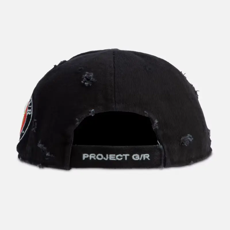 Black PROJECT G/R Upcycled Racing Cap Back