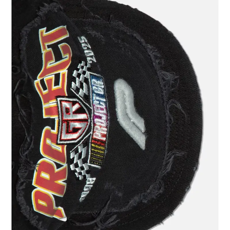 Black PROJECT G/R Upcycled Racing Cap View