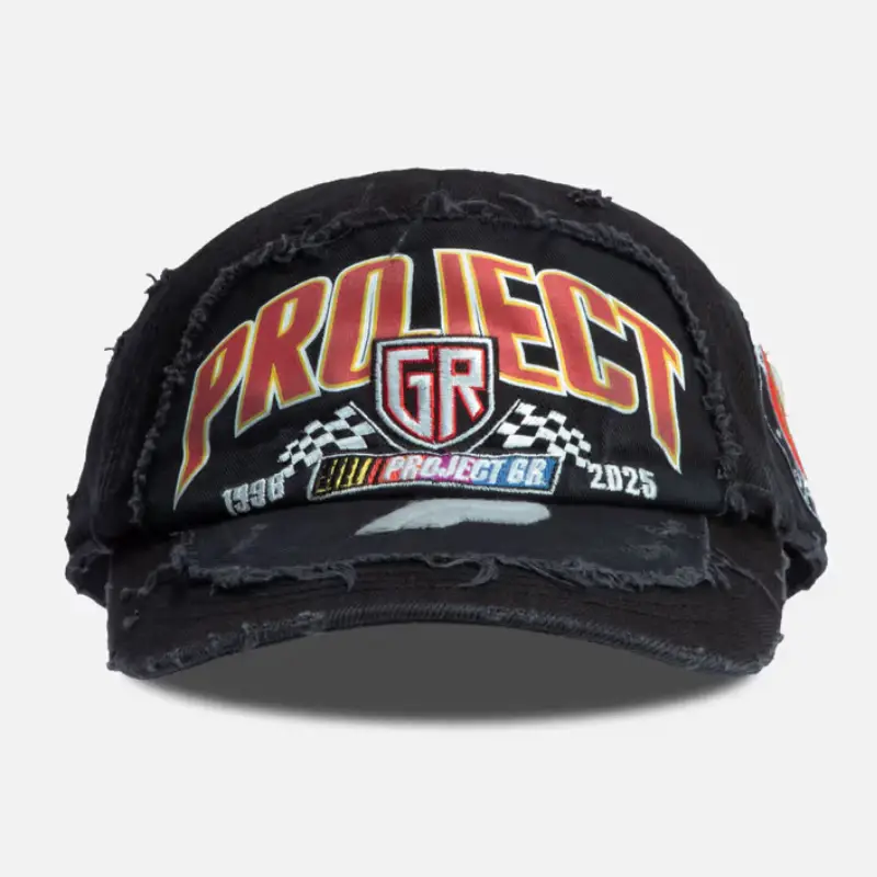 Black PROJECT G/R Upcycled Racing Cap