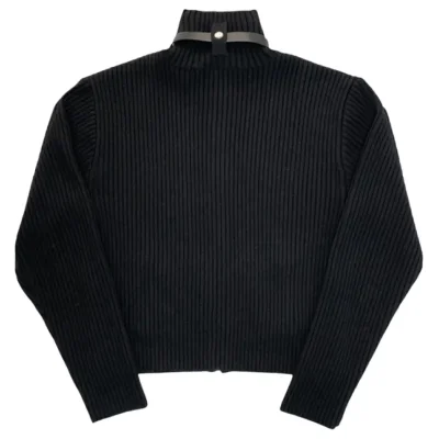 Black Project G/R BDSM Ball Gag Zip-up Buckle Knit Back