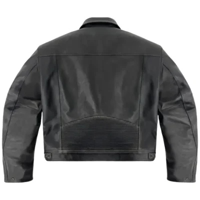 Black Project G/R Bikers Leather Jacket Back