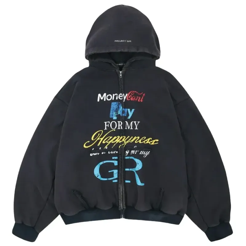 Black Project G/R Happiness Zip-Up Hoodie