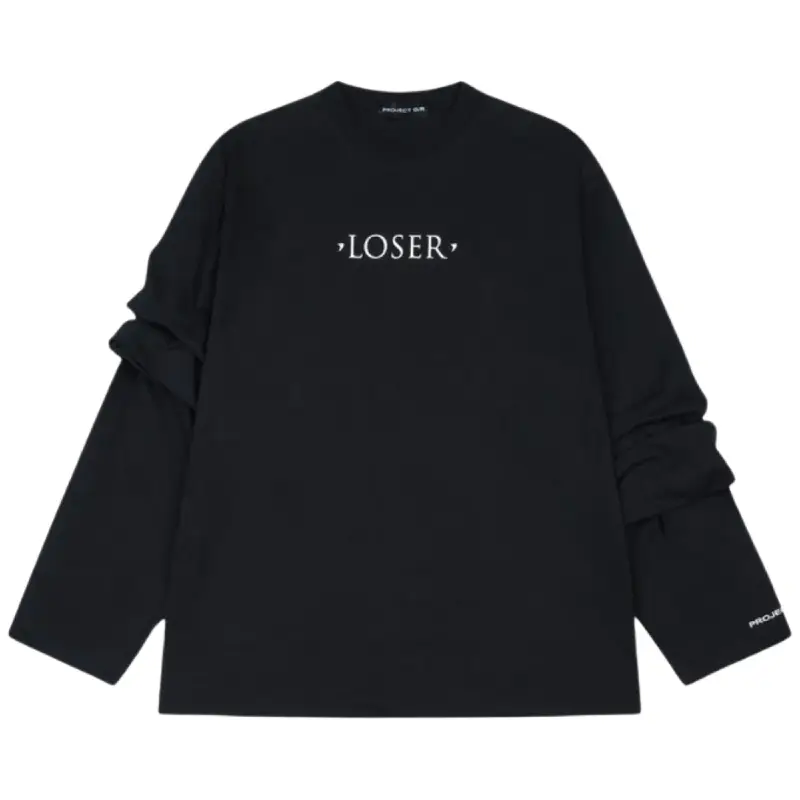 Black Project G/R Loser Roll-up Long Sleeve Tee