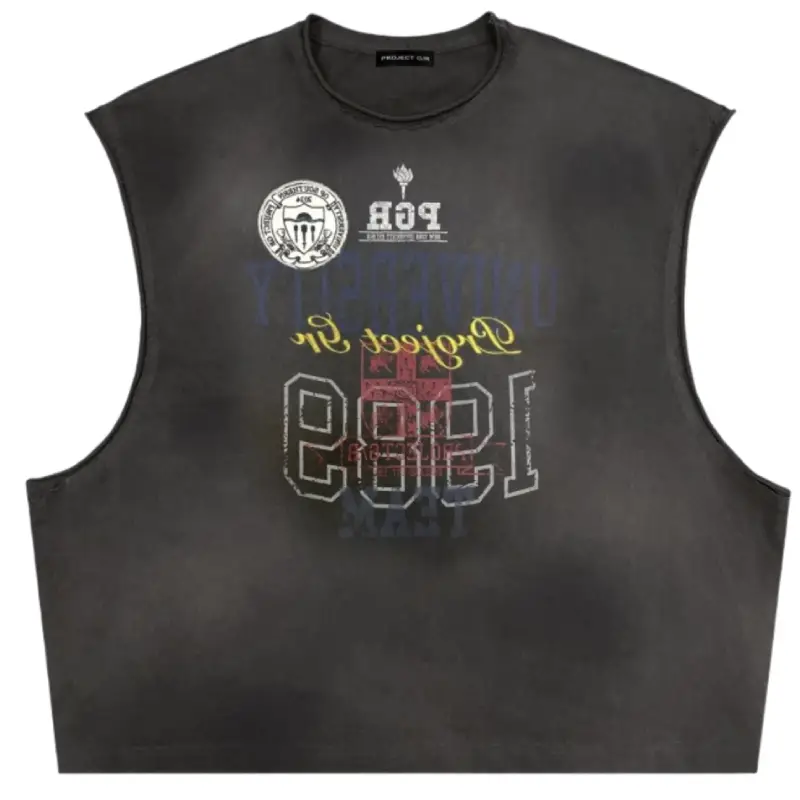 Black Project G/R Mirror Graphic Sleeveless Tee