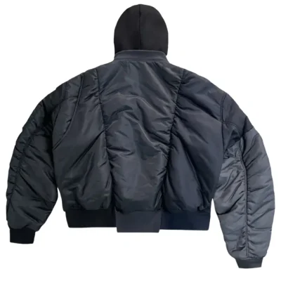 Black Project G/R Unbalanced Reworked Bomber Jacket Back