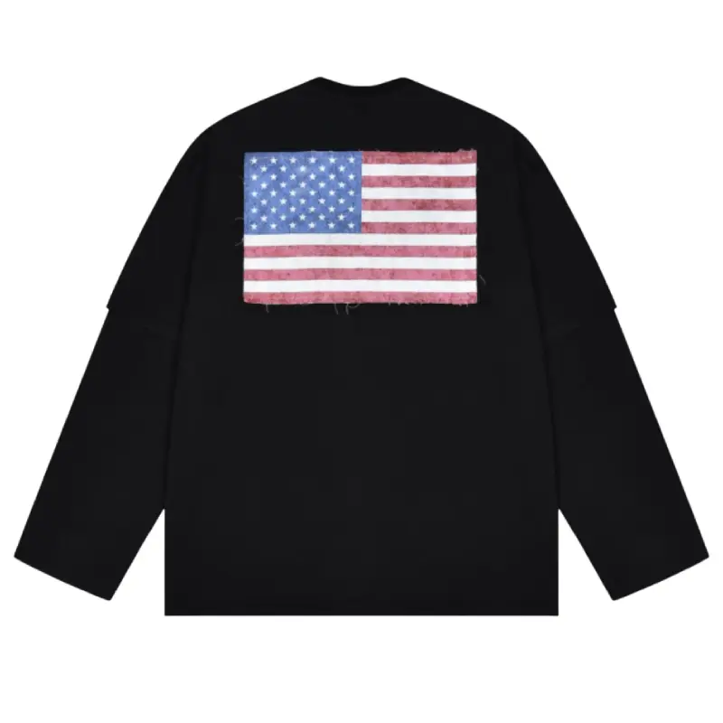 Black Project G/R Vintage Military Layered Long Sleeve Tee Back