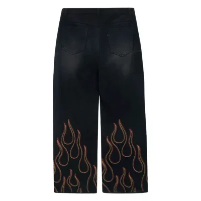 Black Project G/R x Insane Garage Flame Sweatpants Back