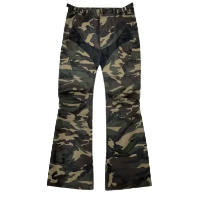 Camo Project G/R Coated Biker Armored Flare Pants