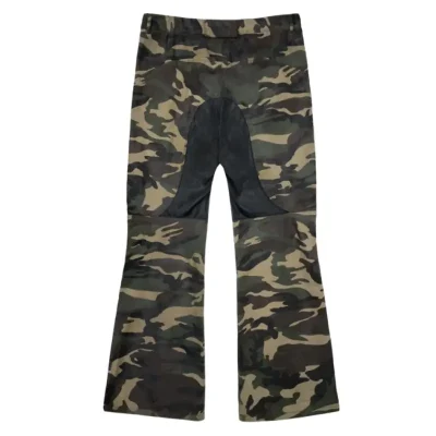 Camo Project G/R Coated Biker Armored Flare Pants Back