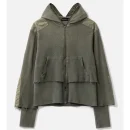 Green PROJECT G/R Gimp Waffle Thermal Zip Hoodie