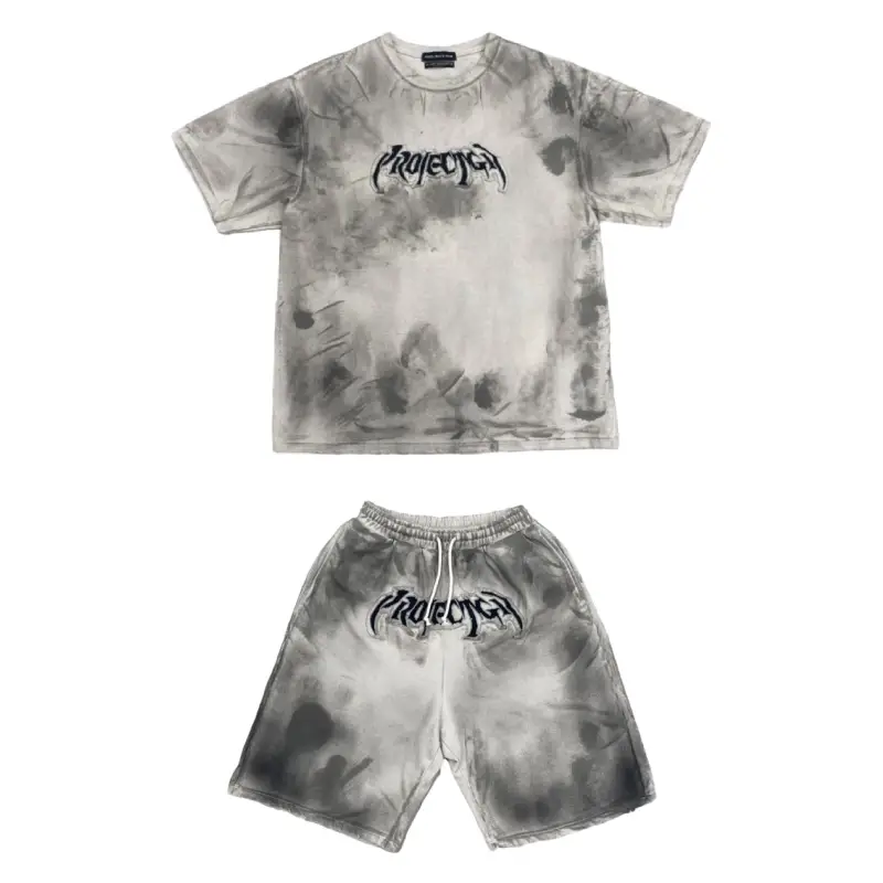 Grey Project G/R Furious Logo Applique Short Set