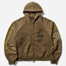 Khaki PROJECT G/R Reconstructed Folded Zip Hoodie
