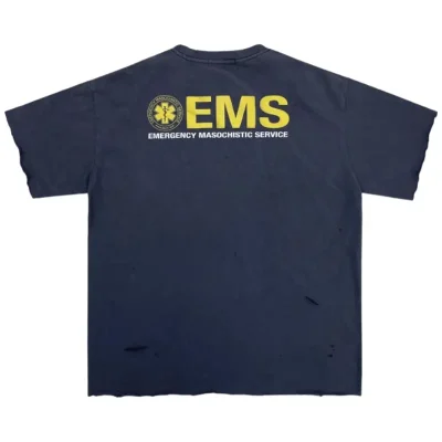Navy Project G/R EMS Washed T-shirt Back