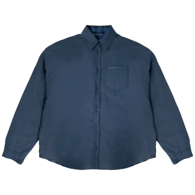 Navy Project G/R Reversible Padded Check Shirt 1