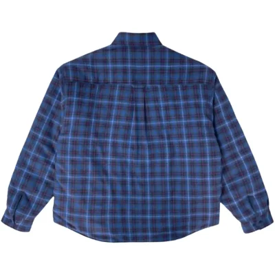 Navy Project G/R Reversible Padded Check Shirt Back