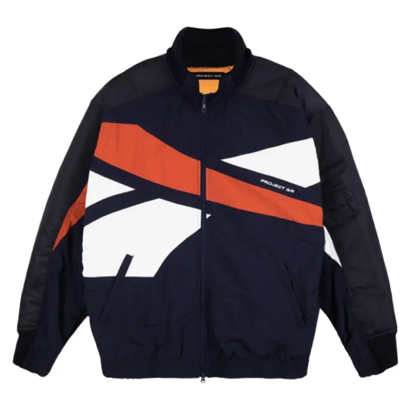Navy Project G/R x Reebok Hybrid Bomber Track Jacket