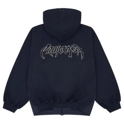 Navy Project G/R x Reebok Hybrid Hooded Windbreaker Back