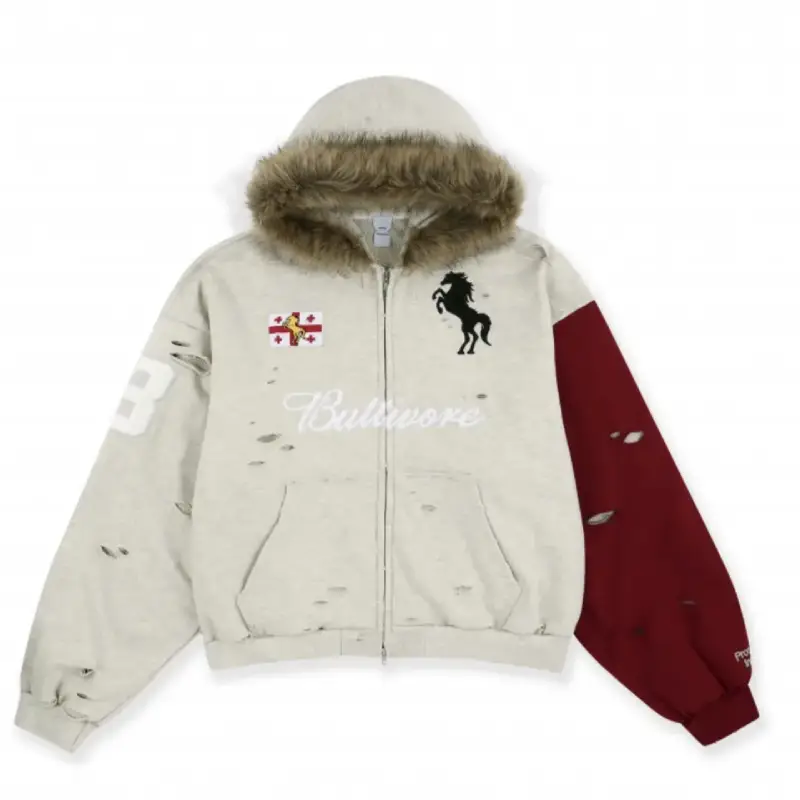Protocol-Index Buttivore Fur Lining Zip-Up Hoodie - PROJECT G-R