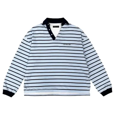 Sky Blue Project G/R Drawn Back V-Neck Polo Shirt