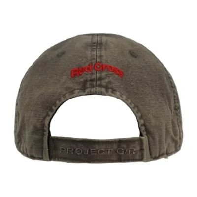 Washed Brown Project G/R Red Cross Donate Cap Back