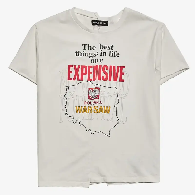 White PROJECT G/R Life Are Expensive Tee