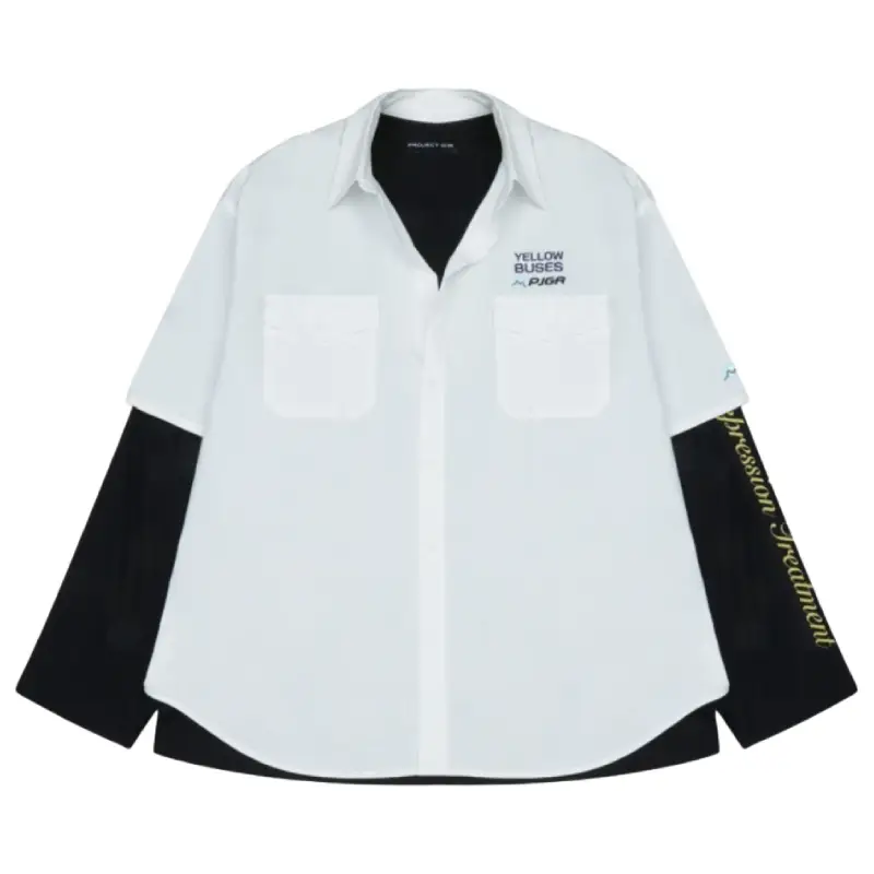 White Project G/R Bus Driver Layered Shirt