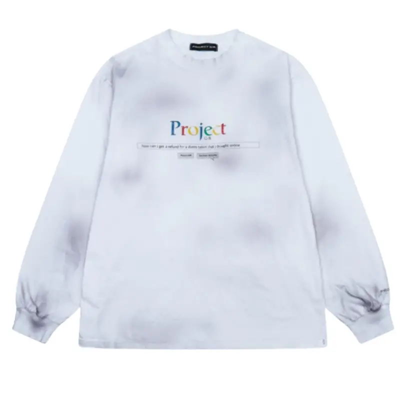 White Project G/R Search Engine Long Sleeve Tee